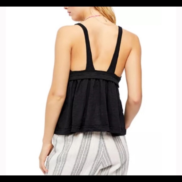 Free People Black Boho Zinia Tank Top - Picture 4 of 9
